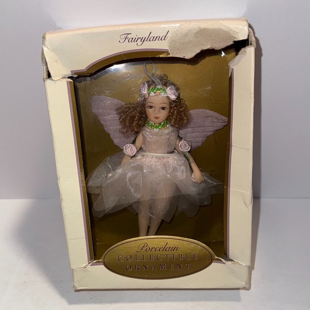 Vintage 2004 DG Creations Fairyland Porcelain Doll Collectible Ornament